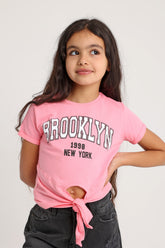 BROOKLYN Tie Front T-shirt